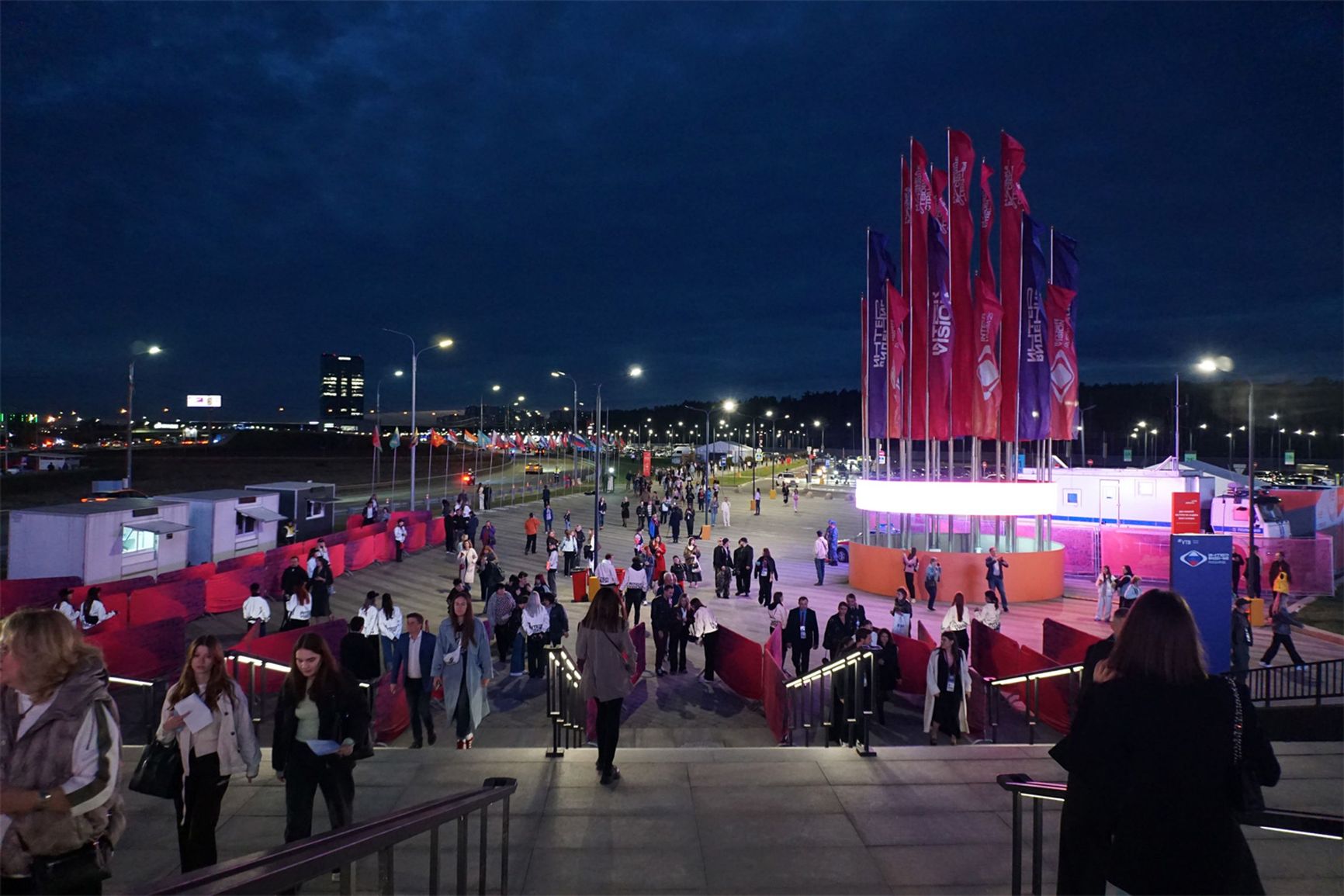 No lines formed at the entrance to the Live Arena, unusual for an event of this scale 