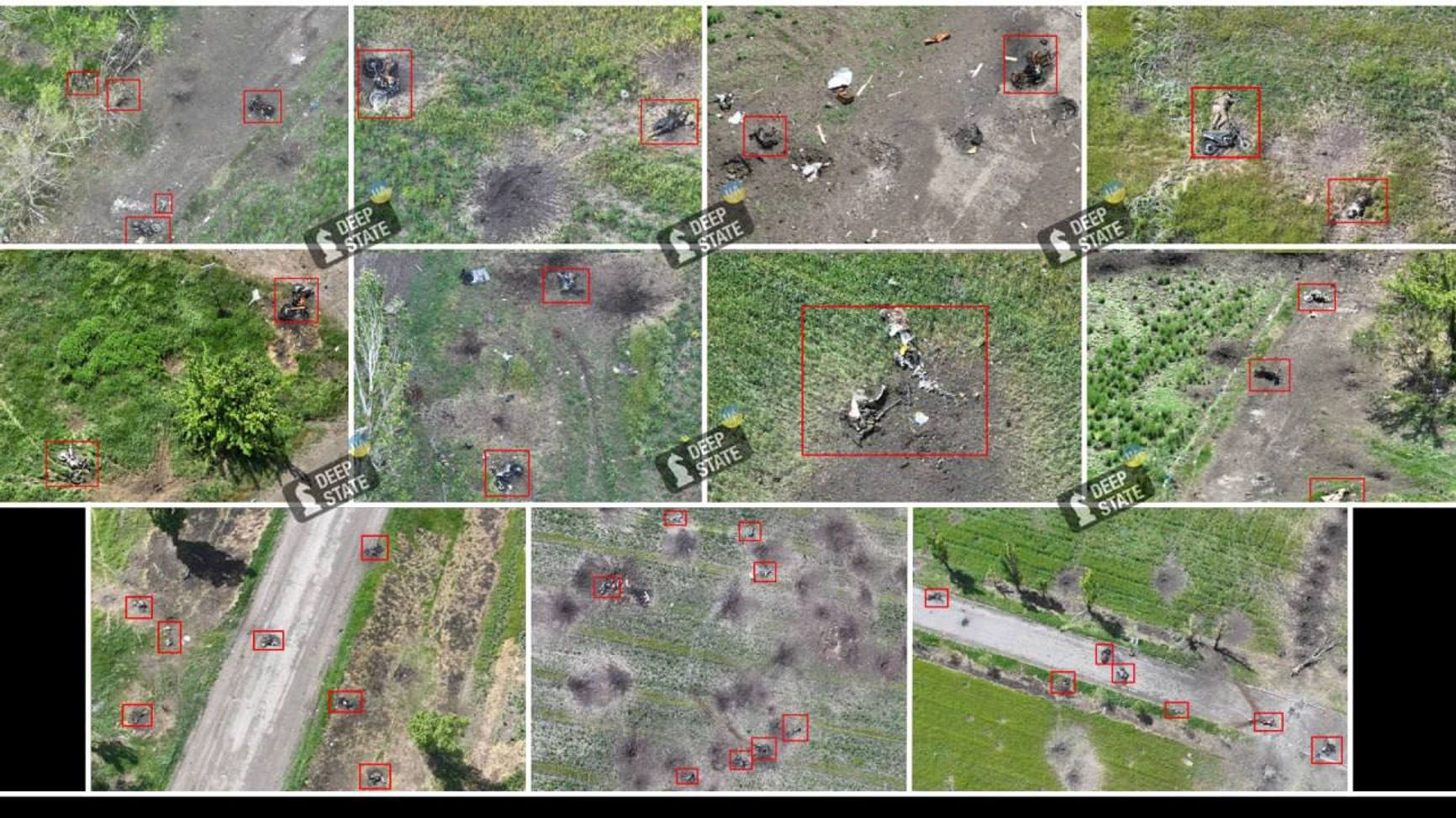 Погибшие российские штурмовики на подступах к селу Богатырь