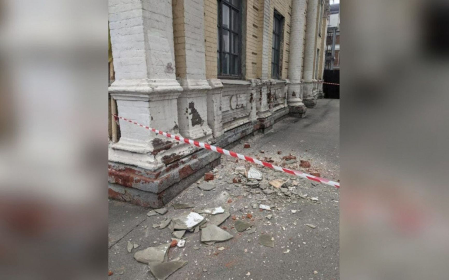 Damage to the Karaite kenesa in Kharkiv